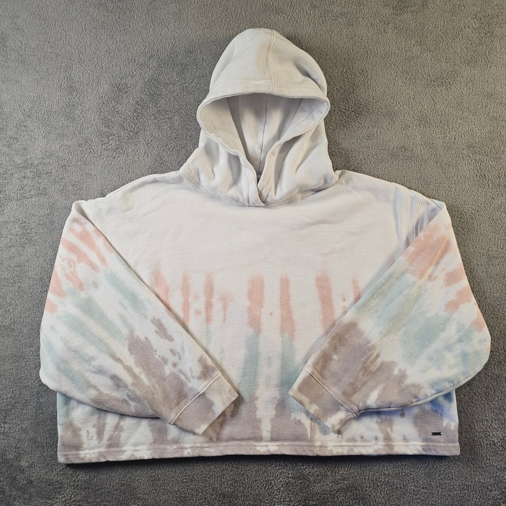 Southern Shirt Co Womens XL Tie‎ Dye Cropped Hoodie Pastel Oversized